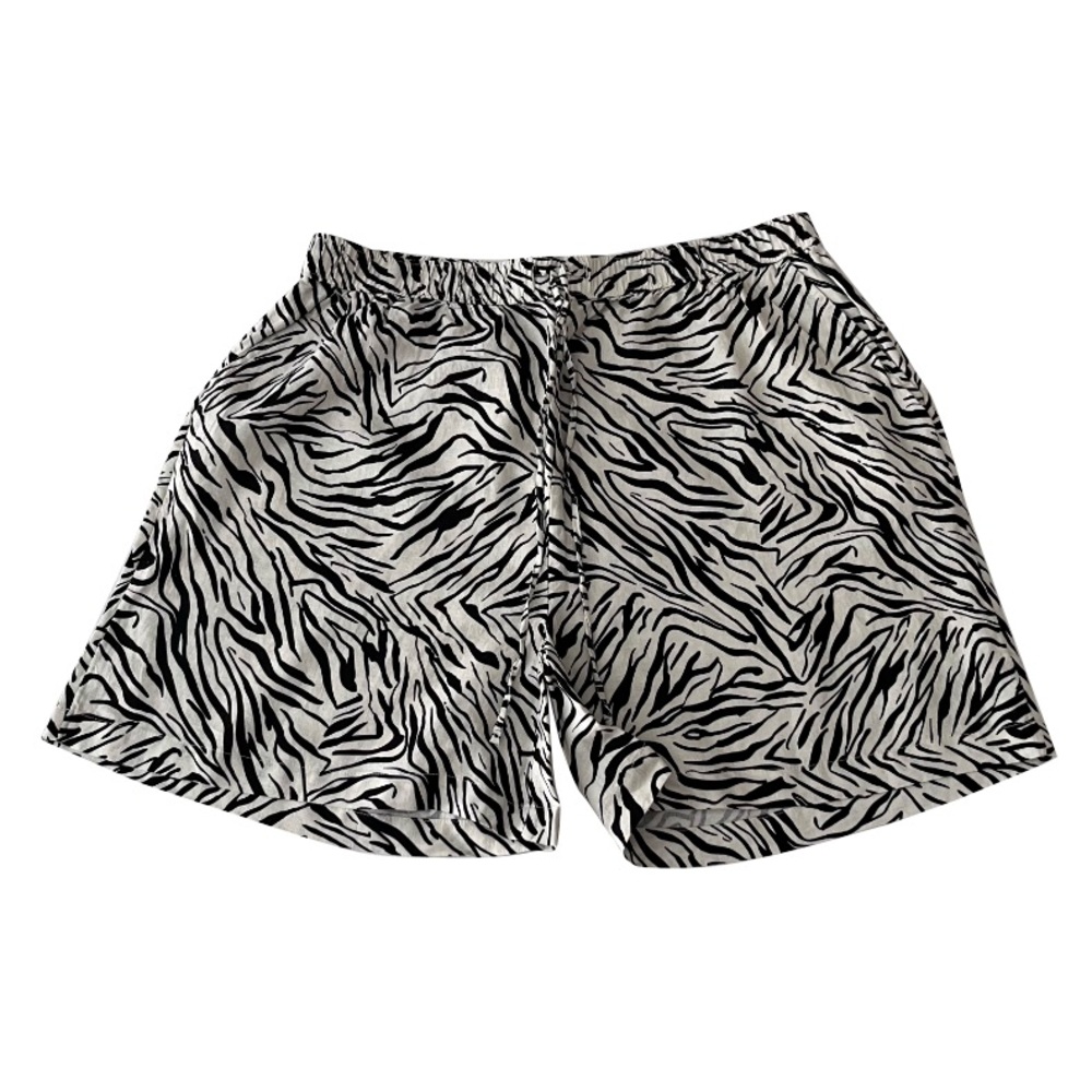 Women's Black & White Zebra Print Shorts